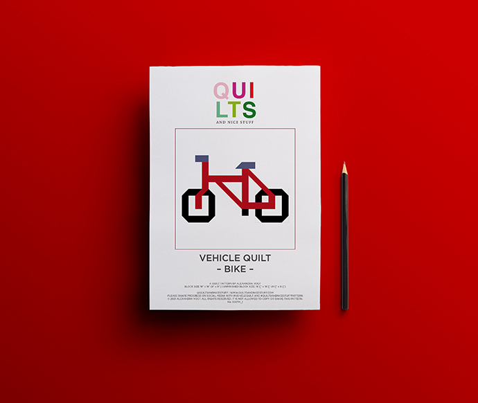 UPDATE – Vehicle Quilt Fahrrad Block Pattern