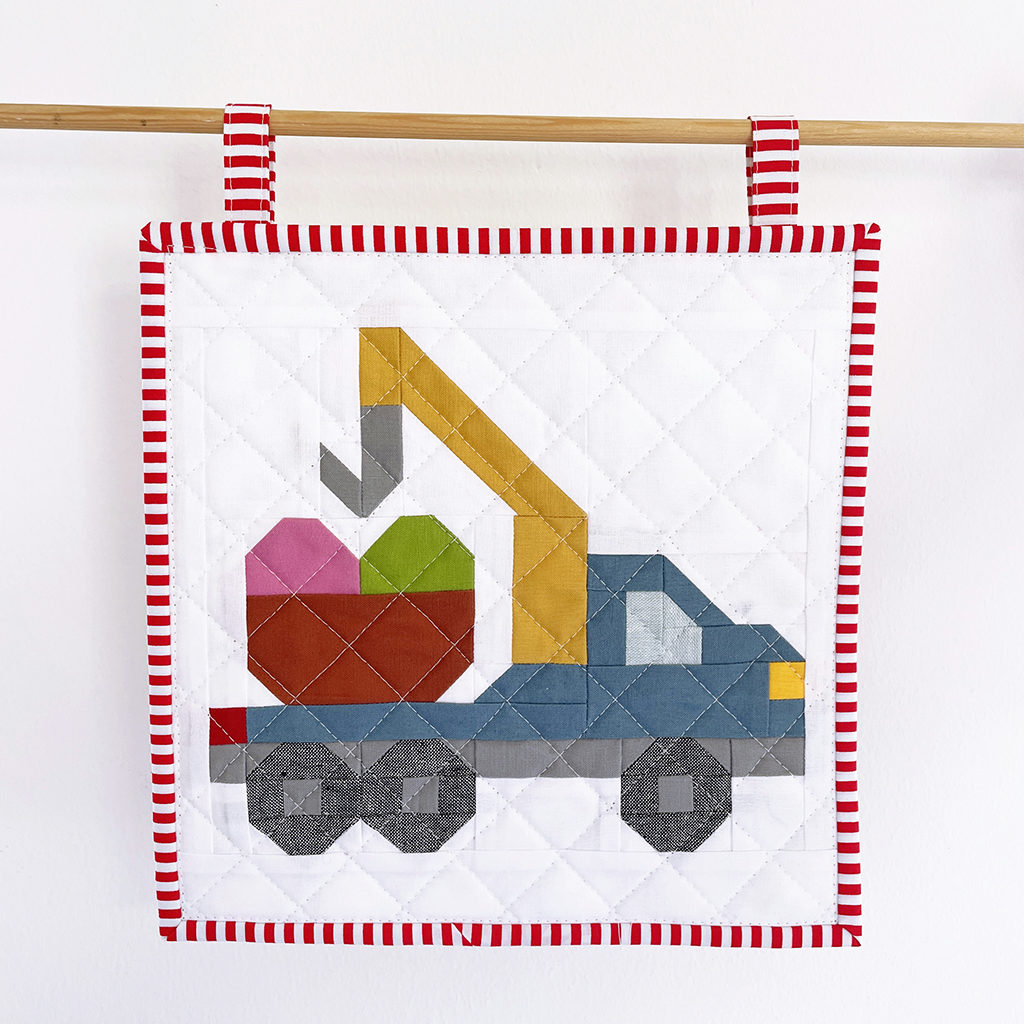 Ostergeschenke Topflappen Vehicle Quilt Block Abschleppwagen