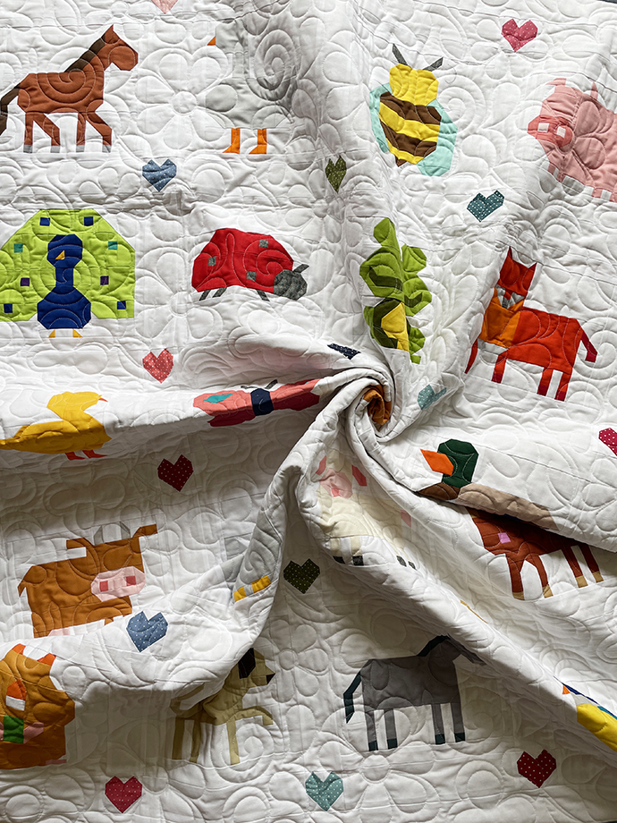 Animal Quilt Ausschnitt in einem Swirl